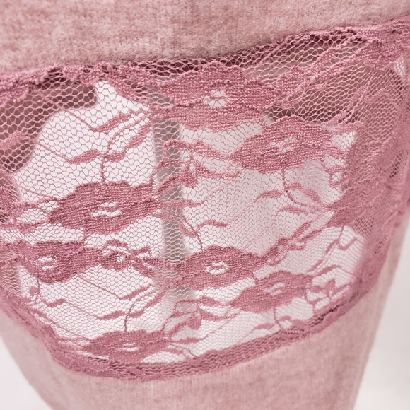 VOCAL Sweater Tunic Pink Soft Bell Sleeves & Lace S NWT - Picture 6 of 7